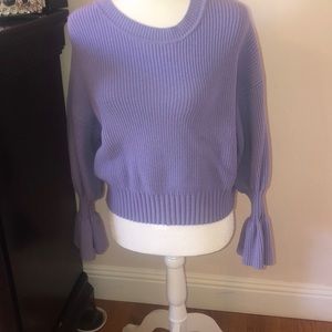 Purple sweater with butterfly sleeves